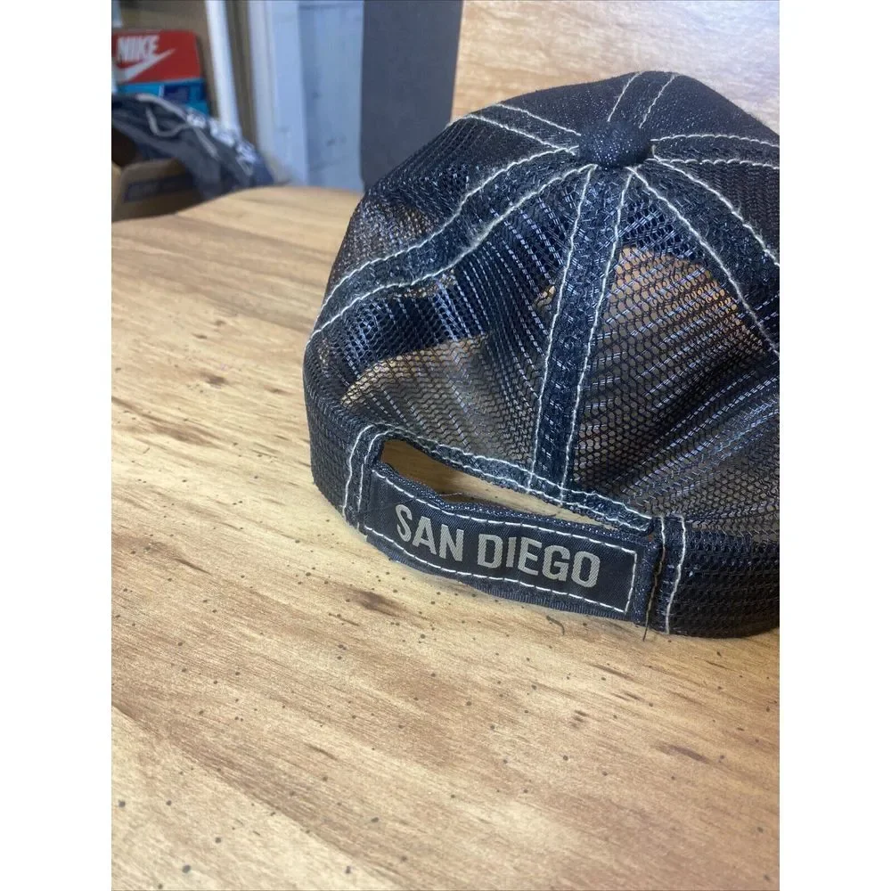 San Diego Ca. Jean Mesh‎ Truckers Hat Embroidered Adjustable Adult
